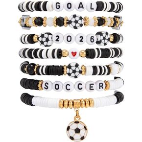 salircon سوار كرة القدم للنساء، 2026 لعبة يوم الطين الصداقة المجوهرات تكويم أساور مطرز للرياضة فريق مدرب أمي النساء الرجال المجوهرات الملحقات الرياضية حزب تفضل in Kuwait