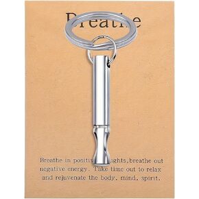 اليقظه التنفس المفاتيح تخفيف التوتر قلادة الفولاذ المقاوم للصدا القلق التنفس المفاتيح للنساء الرجال in Kuwait