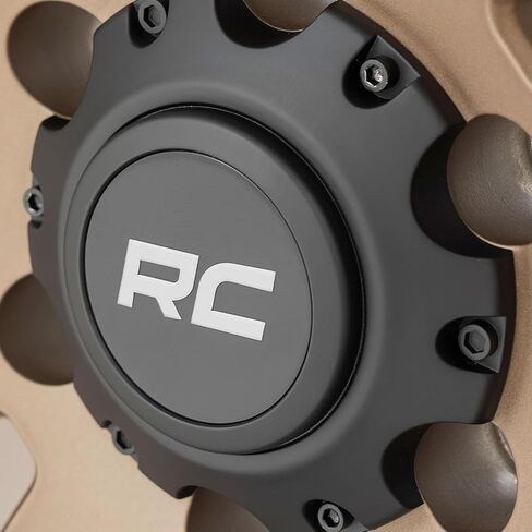 Rough Country 87 Series 17x8.5" Bronze Aluminum Wheel with Black Ring & Simulated Beadlock - 6x5.5 Bolt Pattern, +0mm Offset, Durable One-Piece Rim for Trucks & Jeeps in Saudi Arabia