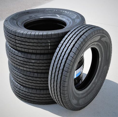 مجموعة من 6 (ستة) إطارات Evoluxx Rotator H/T للشاحنات الخفيفة للطرق السريعة لجميع المواسم - LT215/85R16 215/85/16 215/85-16 115/112S نطاق التحميل E LRE 10 طبقات BSW جدار جانبي أسود in Saudi Arabia
