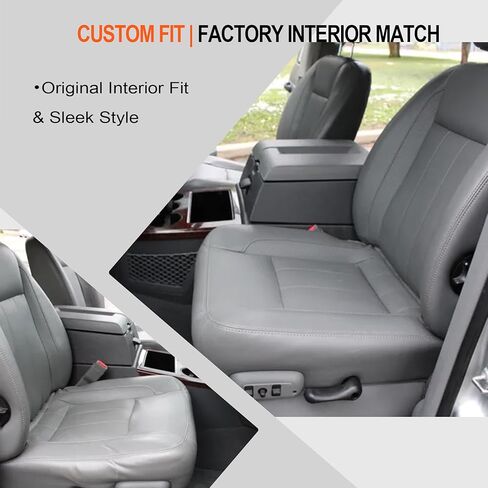 GXARTS Driver Side Bottom Replacement Leather Seat Cover Slate Gray #D5 Compatible with Dodge Ram 1500 2500 3500 4500 2006 2007 2008 2009 in Saudi Arabia