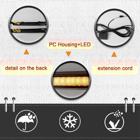 المصد الأمامي لضوء النهار LED لسيارة Toyota Tacoma 1998 1999 2000 | إشارة انعطاف متسلسلة كهرمانية، ضوء DRL أبيض وضوء ضباب | استبدال دعامة حشو المصد العلوي للجانب الأمامي in Saudi Arabia