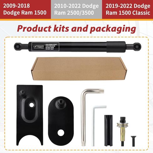 Slow-Close Tailgate Damper for Ram 1500 2009-2018 & Classic 2019-2024 | Fits 2500/3500 Heavy Duty 2010-2024 | Gas Strut Lift Support Kit in Kuwait