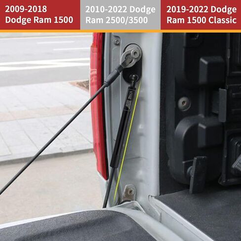 Slow-Close Tailgate Damper for Ram 1500 2009-2018 & Classic 2019-2024 | Fits 2500/3500 Heavy Duty 2010-2024 | Gas Strut Lift Support Kit in Kuwait