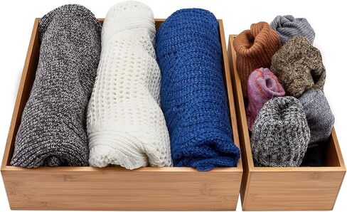 صينية تنظيم من خشب الخيزران الكلاسيكي من إشبيلية، المطبخ والمنزل والمكتب وأدوات الأدراج غير المرغوب فيها وأدوات المائدة والفضيات وأدوات المائدة والأقلام (كبيرة) in Kuwait