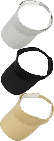 3 قطع من قبعة الشمس الواقية من الشمس للنساء، واقيات للشاطئ بحافة واسعة، قبعة رجالية قابلة للتعديل لممارسة الرياضة في الهواء الطلق والجري والجولف والسفر in Kuwait