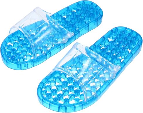 Hollowed Bath Slippers Quick Drying Design 1 Pair of Crystal Massage Slippers for Bathroom Comfortable Draining for Home Use in Saudi Arabia