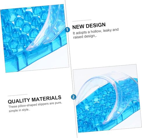 Hollowed Bath Slippers Quick Drying Design 1 Pair of Crystal Massage Slippers for Bathroom Comfortable Draining for Home Use in Saudi Arabia