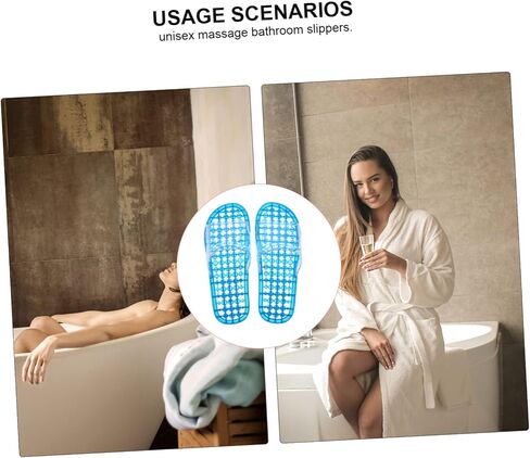 Hollowed Bath Slippers Quick Drying Design 1 Pair of Crystal Massage Slippers for Bathroom Comfortable Draining for Home Use in Saudi Arabia