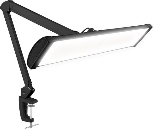 Neatfi Ultra 3,500 Lumen LED Desk Lamp, 45W, 26-Inch Wide Metal Shade, 270 SMD LEDs (Non-CCT with Clamp, White) in Kuwait