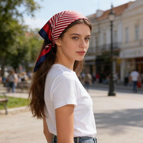 Sailor Scarf Stain Flight Attendant Scarfs Small Square Formal Neck Scarf Wrap for Women Costume in Kuwait