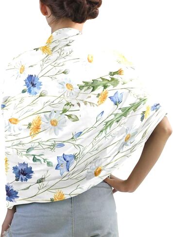 وشاح حريري طويل للسيدات، شال ساتان شيفون كبير الحجم، غطاء رأس واقي من الشمس in Kuwait