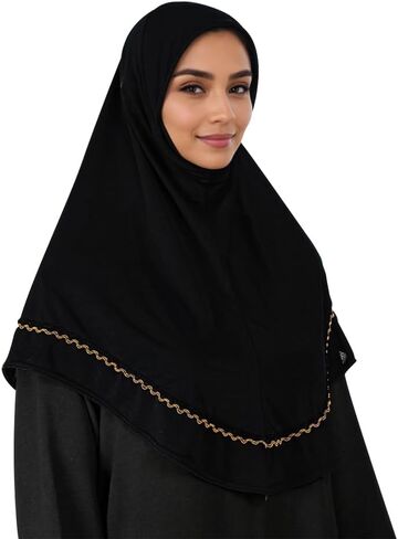 وشاح حجاب للسيدات من SIQITECHNO جاهز للارتداء، وشاح رأس إسلامي إسلامي، حجاب فوري، رمضان، صلاة العيد، قبعة عمامة طويلة in Saudi Arabia