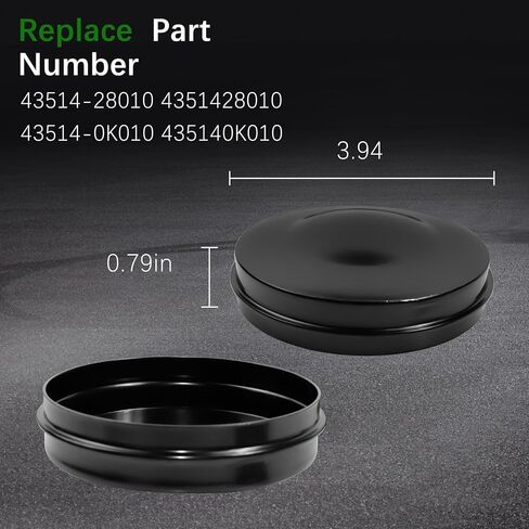 43514-28010 2Pcs Front Hub Grease Caps Fit for 1996-2023 Toyota Tacoma 4Runner Tundra Previa Sequoia FJ Cruiser for 2013-2019 Lexus GX470 GX460 GX400 Replace 43514-0K010 in Kuwait