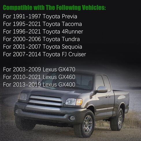 43514-28010 2Pcs Front Hub Grease Caps Fit for 1996-2023 Toyota Tacoma 4Runner Tundra Previa Sequoia FJ Cruiser for 2013-2019 Lexus GX470 GX460 GX400 Replace 43514-0K010 in Kuwait