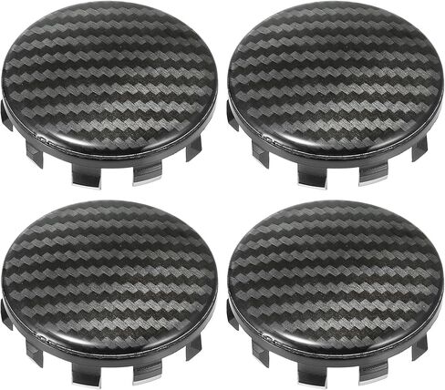 X AUTOHAUX 4 قطعة 56 مللي متر 2.2 "قبعات مركز عجلة السيارة غطاء محور الإطارات العالمي نمط ألياف الكربون in Kuwait