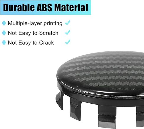 X AUTOHAUX 4 قطعة 56 مللي متر 2.2 "قبعات مركز عجلة السيارة غطاء محور الإطارات العالمي نمط ألياف الكربون in Kuwait