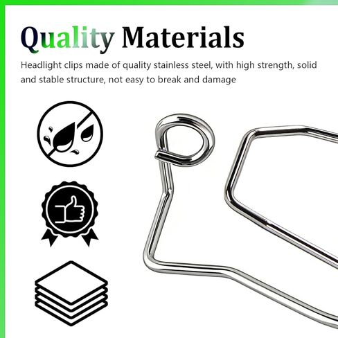 9PCS Car Headlight Retaining Clip with 9 Size,H1 H3 H4 H7 Headlight Bulb Retainer Clip for Shock Absorption,Portable Headlights Clips Spring Clamps Car Accessories for Cars,SUVs in Kuwait