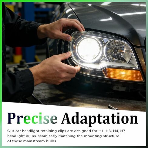 9PCS Car Headlight Retaining Clip with 9 Size,H1 H3 H4 H7 Headlight Bulb Retainer Clip for Shock Absorption,Portable Headlights Clips Spring Clamps Car Accessories for Cars,SUVs in Kuwait