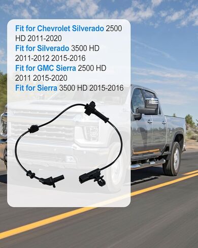 Replace 20872161 ABS Wheel Speed Sensor Front Fit for Chevrolet Silverado GMC Sierra 2500 HD 2011-2020 Silverado 3500 HD 2011 2012 2015 2016, Left and Right Front Wheels in Saudi Arabia