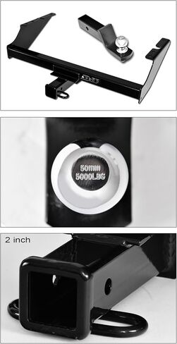 الفئة 3 III أسود 2 بوصة أنبوب استقبال مصد خلفي وصلة سحب مقطورة + كرة محملة قطرة 2 بوصة متوافقة مع 99-16 Ford F250 / F350 Superduty in Kuwait