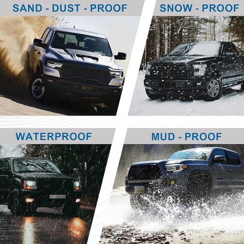 Headlights LED fit Dodge Ram 1500 2500 3500 2006-2008 LED DRL Head Lights Assembly Compatible 2007 2009 with Black Housing Halogen Headlamps Amber Reflector in Kuwait