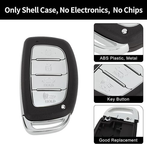 X AUTOHAUX Key Shell Keyless Entry Remote Key Fob Replacement for Hyundai Tucson 2014-2020 for Hyundai Elantra 2014-2020 4 Buttons in Saudi Arabia