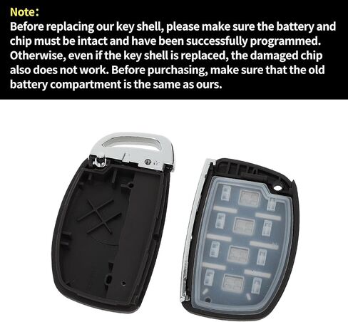 X AUTOHAUX Key Shell Keyless Entry Remote Key Fob Replacement for Hyundai Tucson 2014-2020 for Hyundai Elantra 2014-2020 4 Buttons in Saudi Arabia