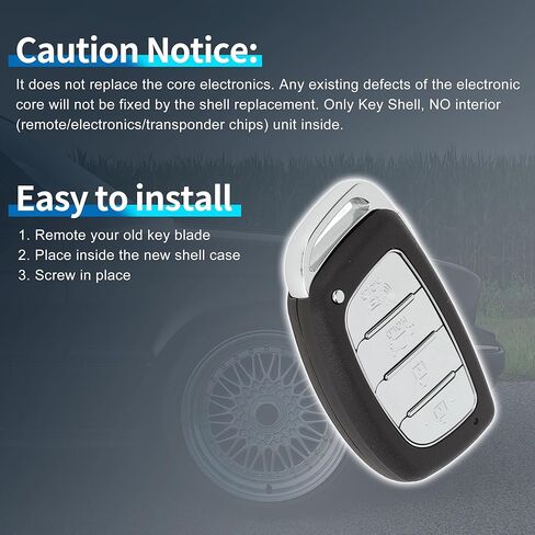 X AUTOHAUX Key Shell Keyless Entry Remote Key Fob Replacement for Hyundai Tucson 2014-2020 for Hyundai Elantra 2014-2020 4 Buttons in Saudi Arabia