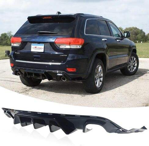 جناح مصد الشفاه الأمامي متوافق مع جيب جراند شيروكي SRT (2014-2021)/ Trackhawk (2018-2021) ملحقات Air Dams Chin Spoiler Grand Cherokee SRT (أسود لامع، شفة أمامية) in Kuwait