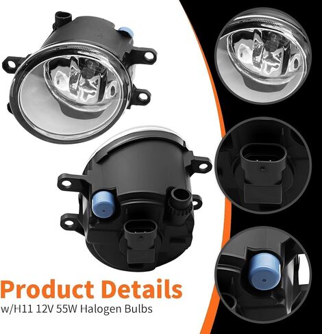 Fog Lights Assembly Compatible with Corolla 2011 2012 2013 Pair Front Fog Lamp w/Bezel & Wiring Harness Switch 8148202200 8148102210 Driver and Passenger Side in Saudi Arabia