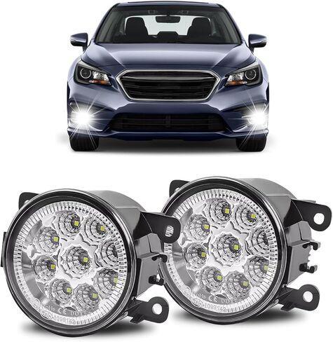 مصابيح الضباب 3.5 بوصة OEM 19626500 متوافقة مع المصد الأمامي SUBARU LEGACY 2018-2024 H11 LED مصابيح الضباب الخفيفة اليسار الأيمن للسائق والركاب مصابيح الضباب، 6000K شعاع أبيض، فائق السطوع. 2-حزمة. in Kuwait