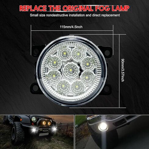 مصابيح الضباب 3.5 بوصة OEM 19626500 متوافقة مع المصد الأمامي SUBARU LEGACY 2018-2024 H11 LED مصابيح الضباب الخفيفة اليسار الأيمن للسائق والركاب مصابيح الضباب، 6000K شعاع أبيض، فائق السطوع. 2-حزمة. in Kuwait