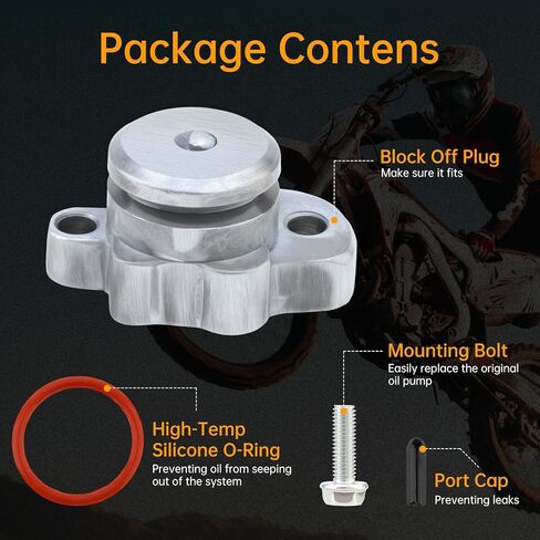 Windance Oil Pump Plug Cover Block Off Kit Fit for Yamaha Y-Zinger PW50 PW80 1981-2025,with Silicone O-Ring, Bolts, Port Caps in Saudi Arabia