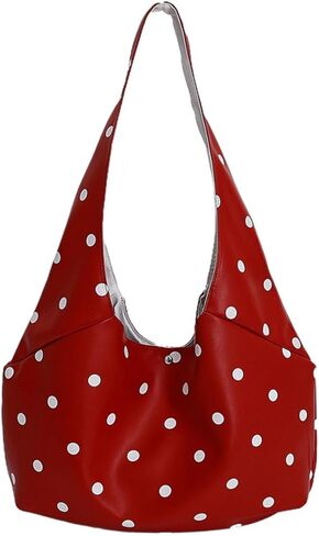 Slouchy PU Leather Polka Dot Hobo Bags Women Crescent Crossbody Purses Underarm Shoulder Bag Work Travel Tote Handbag 2026 in Kuwait