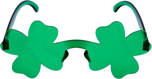 قطعتان من نظارات عيد القديس باتريك الخضراء شامروك، نظارات أيرلندية بأربع أوراق، نظارات البرسيم الأخضر لصالح الحفلات in Kuwait