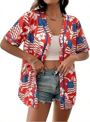 ASTANFY 4th of July Baseball Jersey Women 250 Anniversary USA Shirt Patriotic Shirts American Flag and Star Graphic Tees in Saudi Arabia