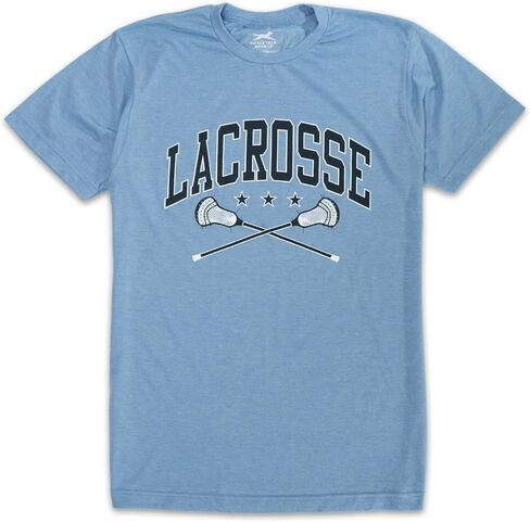 Lacrosse Crossed Sticks Tee | Short Sleeve Lacrosse T-Shirt | Youth and Adult Sizes in Saudi Arabia