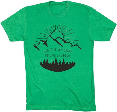 Life's Short Run Long Short Sleeve T-Shirt | Running Tee | Youth and Adult Sizes in Saudi Arabia