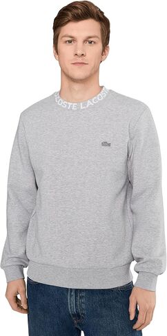 Lacoste, Mens, Jacquard Branded Jersey Sweatshirt in Saudi Arabia