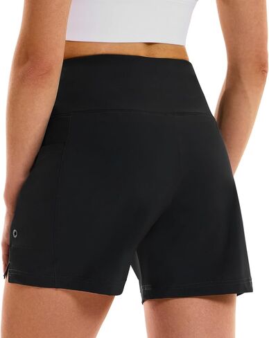 HODOSPORTS Women's 5''/7'' Swim Board Shorts High Waisted Quick Dry Swimsuit Bottoms with Liner Pockets Bathing Suit Trunks in Kuwait