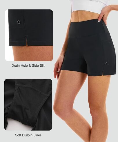 HODOSPORTS Women's 5''/7'' Swim Board Shorts High Waisted Quick Dry Swimsuit Bottoms with Liner Pockets Bathing Suit Trunks in Kuwait