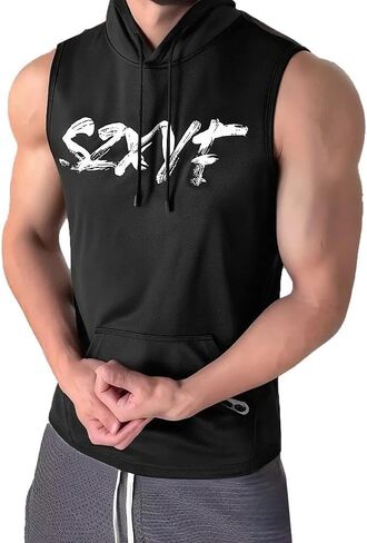 Men's Sports Vest, Gym, Running and Fitness Training, Breathable, Sweat Wicking, Elastic and Seamless(l,Black) in Saudi Arabia