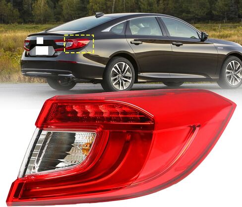 ضوء الذيل الجانبي للركاب متوافق مع هوندا أكورد 2018-2022، مصباح الفرامل الخلفي LED، استبدال الضوء الخلفي الجانب الخارجي الأيمن HO2805118 33500TVAA01 مع المصابيح والحزام in Kuwait