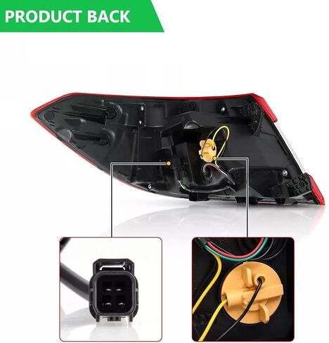 ضوء الذيل الجانبي للركاب متوافق مع هوندا أكورد 2018-2022، مصباح الفرامل الخلفي LED، استبدال الضوء الخلفي الجانب الخارجي الأيمن HO2805118 33500TVAA01 مع المصابيح والحزام in Kuwait