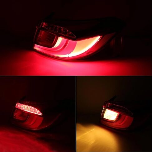 ضوء الذيل الجانبي للركاب متوافق مع هوندا أكورد 2018-2022، مصباح الفرامل الخلفي LED، استبدال الضوء الخلفي الجانب الخارجي الأيمن HO2805118 33500TVAA01 مع المصابيح والحزام in Kuwait