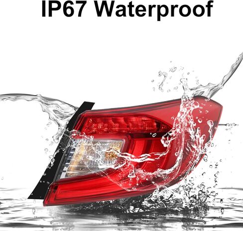 ضوء الذيل الجانبي للركاب متوافق مع هوندا أكورد 2018-2022، مصباح الفرامل الخلفي LED، استبدال الضوء الخلفي الجانب الخارجي الأيمن HO2805118 33500TVAA01 مع المصابيح والحزام in Kuwait