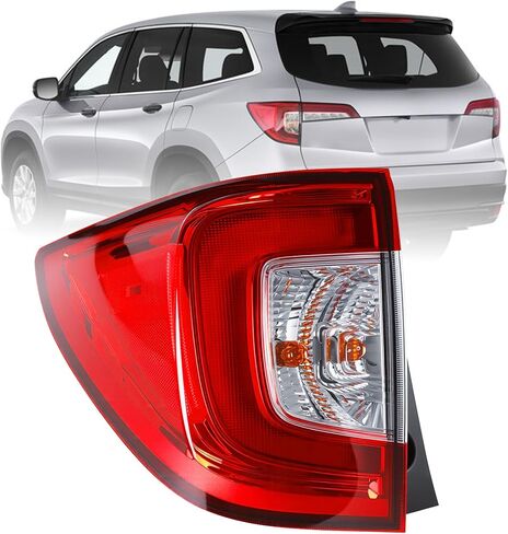 Tail Light Compatible With 2006-2008 Honda Pilot (Left Driver Side), Replace HO2800162 33551-S9V-A11 in Kuwait