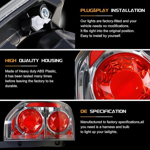 Tail Light Compatible With 2006-2008 Honda Pilot (Left Driver Side), Replace HO2800162 33551-S9V-A11 in Saudi Arabia