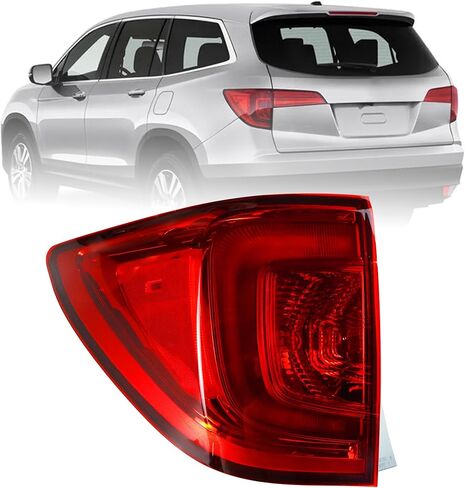 Tail Light Compatible With 2006-2008 Honda Pilot (Left Driver Side), Replace HO2800162 33551-S9V-A11 in Saudi Arabia